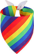 Pride Dog Bandana XLarge 1PCS, Rainbow Scarf for Boy and Girl, Colorful Durable Triangle Reversible Bibs for Puppy Pet
