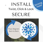 Screen Door Magnets Double Sided – Keep People, Kids, and Dogs from Running into a Screen Door. Saver - Robbins Aria Blue Flower