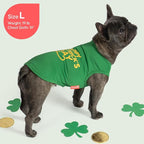 KYEESE 2Pack St. Patrick's Day Dog Shirt, Breathable Tank Top Sleeveless Dog T Shirts for Small Medium Dogs Boy Girl, Lightweight Dogs Clothes Pet Outfit for Holiday, Green, XL