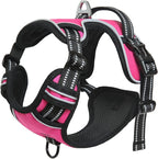 HEELE Dog Harness Dog Harness Small Dog No Pull Harness with Soft Handle Reflective Harness Adjustable, Rose, XS