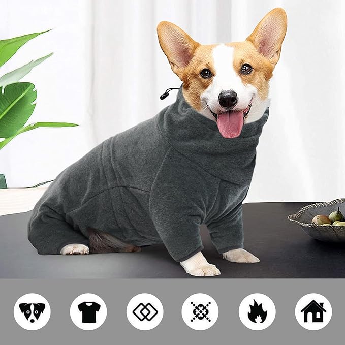 ROZKITCH Dog Winter Clothes for Large Dogs, Pet Windproof Warm Cold Weather Jacket Vest Cozy Jumpsuit Apparel Outfit Clothes for Large Giant Dog Walking Hiking Sleep Grey 4XL