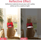 Cat & Dog Vest Harness - All Weather Mesh, Reflective Strap, Step-in Adjustable for Small Cats & Dogs (Red, XS)