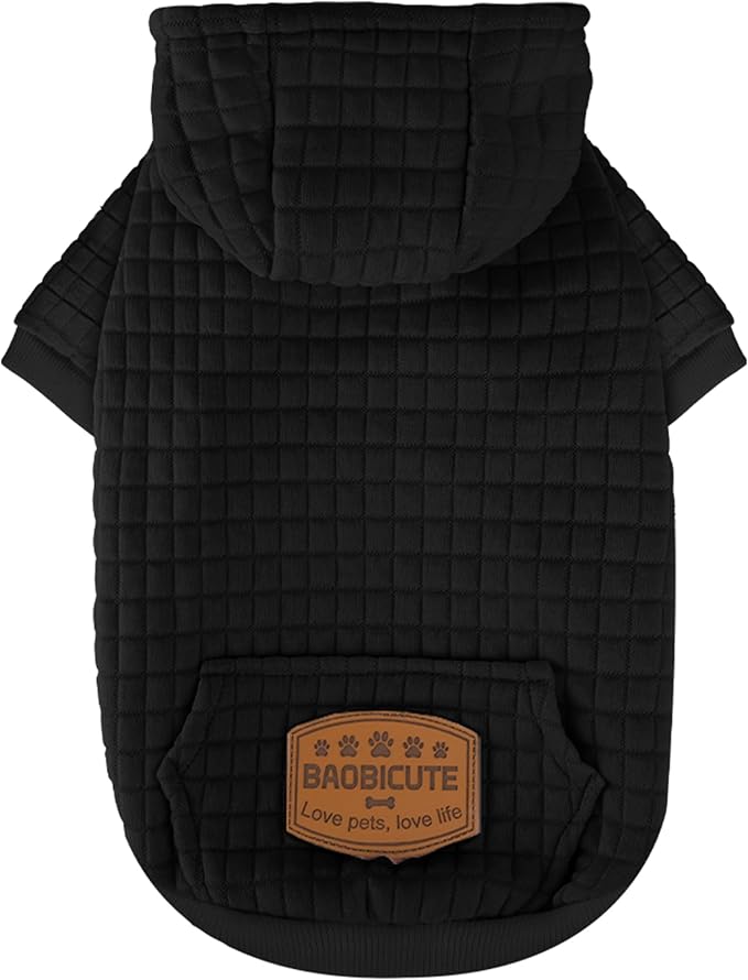 1 Pack Dog Hoodie Sweaters for Small Medium Dogs Warm Dog Clothes for Large Dogs Soft Waffle-Like Laminated Sweatshirt Bulldog