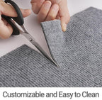 SAVUK Cat Scratching Mat for Couch Furniture Protective Cover Anti-Fall Climbing Claw Corner Wall Mat Self-Adhesive Cuttable Easy to Clean Replacement Carpet Rug (Light Gray, 15" x 24")