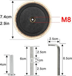 4 Pcs 2.9in 7.4cm Diameter Cat Tree Scratching Post Replacement Sisal Pole (M8, 11.8in/30cm)