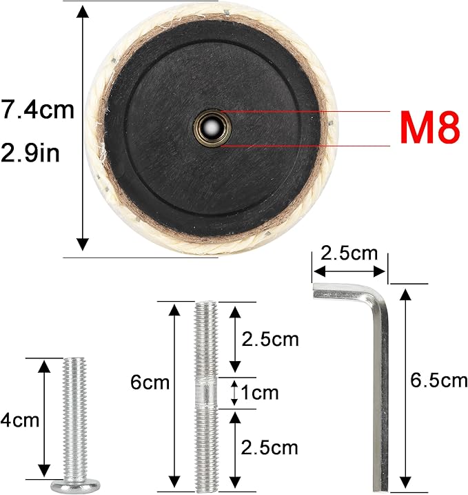 4 Pcs 2.9in 7.4cm Diameter Scratching Post Replacement Pole for Cat Tree (M8, 19.7in/50cm)