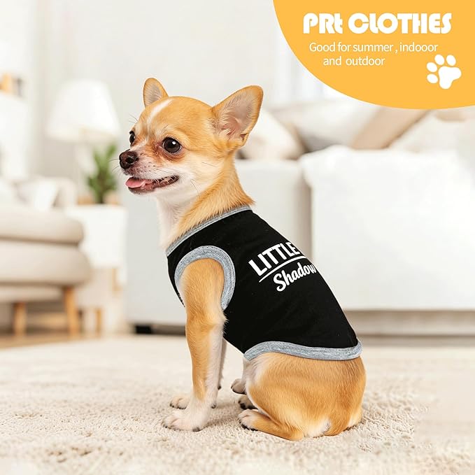 3 Pieces Puppy Clothes Spring Dog Shirtss for Small Dogs Girl Boy Cute Summer Chihuahua Clothes Soft Puppy Pet T Shirts XXS~M (Red,Black,Grey, X-Small)