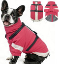 MIGOHI Warm Dog Coat Waterproof Small Dog Jacket with Harness,Reflective Fleece Snowsuit for Dogs,Windproof Puppy Coats with Legs for Cold Weather,Adjustable Pet Clothes for Puppies,Xs,Pink