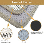 Cat Nail File Scratcher- Natural Sisal Scratching Pad with 80-Grit Aluminum Oxide, Wrap-Around Design for Trimming Cat Nails, Repairing Cat Trees& Posts