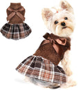Dog Sweater Dog Winter Clothes for Small Dogs Boy Girl Fall Puppy Dress Warm Fleece Chihuahua Yorkie Teacup Sweaters Dresses for Small Dogs Girl Cat Sweaters, Brown, XXS