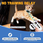 Ultra-Small Cat Training Collar, Ultra-Light & Thin Cat Shock Collar with 1300ft Remote, 198-Level Precise Control, Designed for Cats & Small Dogs, Waterproof, Rechargeable (White)