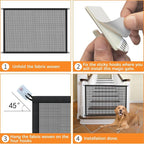 2-Pack Dog Gate for Stairs Pet Gates for The House: Dogs Screen Mesh Gate for Doorways Stairways Indoor Safety 29 inches Tall, 38 inch Wide