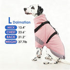 Turtleneck with Sleeves Dog Coats for Medium Dogs-L| Jackets with Reflective Harness Built in,Water-Repellent & Windproof Snowsuit,Soft Warm Lining for Beagle Cold Protection(Light Pink)