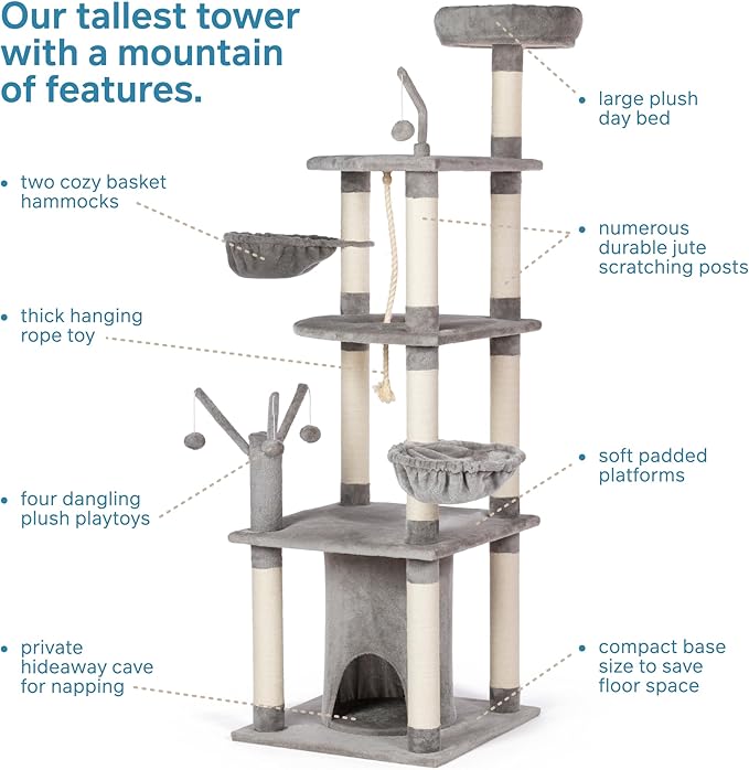 Prevue Pet Products Everest Mountain Cat Tree Play Tower 7365