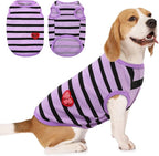 Dog Shirts for Large Dogs, Striped T-Shirts Pets Vest Pet Apparel Tee Shirts Dog Tank Top Spring Summer Suitable for Chihuahua French Bulldog Bichon Shih Tzu