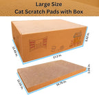 Cat Scratch Pad with Box 5 in 1, Cardboard Cat Scratcher, Cat Scratcher Cardboard, Scratching Pads for Indoor Cats, Cat Scratching Post Reversible Cat Scratching Board (5 Pack with Box)