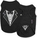 Parisian Pet Dog Shirt – 100% Cotton Shirts for Large Dogs – Sleeveless Tuxedo Puppy Clothes – Lightweight and Breathable Pet Apparel – Black Dog Clothes - Stretchy T Shirts for Dogs