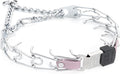 Herm Sprenger Chrome Plated Steel Dog Collar with Quick Release ClicLock Buckle and Biothane Insert Training Collar for Dogs Made in Germany (Pastel Purple, 22in x 3.0mm(Neck Size up to 18-19in))