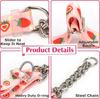 Martingale Dog Collar with Chain - Rose Flower Pattern Adjustable Anti Pull Training Collar Soft & Durable Design for Medium, Large & XL Dogs (XL, Rose Flower)