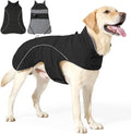 Dog Coats for Medium Large Dogs, Winter Puffer Jacket Waterproof, Warm Fleece Dog Vest with D-Ring, Drawstring & 2 Hidden Elastic Bands, Quilting Large Pet Warm Jackets for Cold Weather