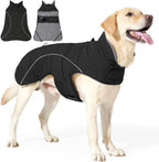 Dog Coats for Medium Large Dogs, Winter Puffer Jacket Waterproof, Warm Fleece Dog Vest with D-Ring, Drawstring & 2 Hidden Elastic Bands, Quilting Large Pet Warm Jackets for Cold Weather