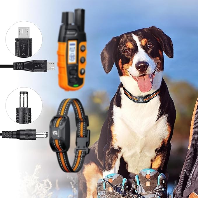 2-Pack Dog Shock Collar Charger for Bousnic Training Collar, USB Charging Cable with 1-Pack Power Adapter