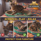 Cat Scratcher Lounge Cardboard Bed – Sturdy Oval Shape for Claw Care and Comfort