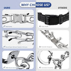 Pinch Collar for Dogs, Prong Training Collar with Quick Release Buckle for Dog Pulling Behavior Correction, Adjustable Pinch Leashes (M/L / 18-23" Neck Size)