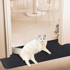 Carpet Protector for Pets Cat Carpet Protector for Doorway, Anti Scratch Under Door Cat Scratch Protector Mat, Felt Surface Easy to Cut Plastic Stopper (Grey, 3.6FT-Felt 1 Pack)