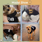 Dog Shirts 4 Pack Cat Apparel Costumes for Cosplay，Breathable Pet T-Shirts，Summer Clothes K9 Security Boss FBI Vest for Dogs Puppy Boy Girl (S, Black)