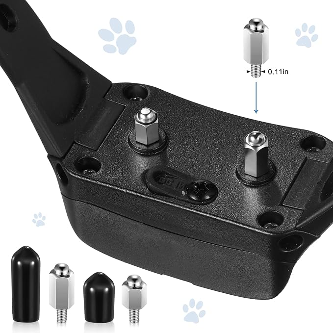 12 Pcs Extra Contact Points Replacement Part for Dog Training Collars Pet Shock Collar Replacement Prongs with Conductive Rubber Caps for Dog Training Collar Parts (6 Pairs)