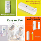 Door Chime,Wireless 600Ft Range 5 Adjustable Volume 1 Magnetic Door Open Contact Sensor with 62 Chimes Mute Mode Door Bell Plugin Receiver for Home/Office/Store White (1 Receiver + 1 Sensor)