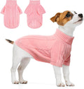 BEAUTYZOO Small Dog Sweater-Dog Sweatshirt Pullover Cable Knit Wear Classic Turtleneck Thick Cold Weather Clothes for Small Dogs, Medium Dogs, Puppies,Green Cable S (Back: 12", Chest: 16", Neck: 10")