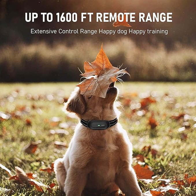 NVK Dog Training Collar, Single Collar Without Remote, Rechargeable Dog Training Collar with 3 Modes, Beep, Vibration and Shock, Waterproof Collar