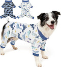 Glittme 2PACK Dog Pajamas Soft Dogs Clothes for Small Medium Dogs Elastic Cats Apparel Breathable Dog Pjs for Puppy