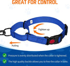 Kazazoo Martingale Collar for Dogs with Quick Release Buckle Adjustable Soft Durable Dog Collar for Small Medium Large No Pull Training Dog Collars-Blue M