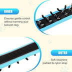 Lightweight Prong Collar for Dogs, Reflective No Pull Dog Collar | Adjustable Size Dog Pinch, Breathable Woven Fabric Air Grid Technology, Martingale Collar for Dogs Training(Blue-M)
