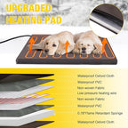 Outdoor Dog House with All-Around Insulated Liner Weatherproof Puppy Shelter Indoor Dog Kennel, Anti-Bite Dog Home for Large Breed with Porch (Brown (Heated Liner), Medium)
