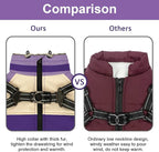 Dog Winter Coat, Warm Dog Jacket - Windproof Turtleneck, Reflective Snowsuit - Small, Medium, Large, Purple