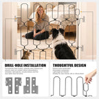 Retractable Dog Gate for Front Door, 35" Safety Metal Pet Gate for Dogs When Opening, Easy Install Front Entry Dog Door Barrier