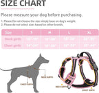 PUPTECK No Pull Tactical Dog Harness for Large, Adjustable Reflective Dog Harness with Handle Easy Control, Comfortable Soft Padded Pet Vest Harness for Large Dogs, Pink Flowers L