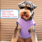 KYEESE 2Pack Dog Shirt, Soft Striped Dogs T Shirts, Lightweight Pet Tank Top, Sleeveless Dog Shirt for Small Dogs, Stretchy Comfortable Pet Vest, Purple+Blue Striped, XL