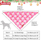 ADOGGYGO Christmas Dog Bandana, Xmas Tree Santa Pet Scarf, Premium Durable Fabric, Adjustable Fit Female Pet Christmas Bandanas for Extra Large Dogs (X-Large)