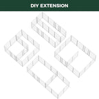 FXW Homeplus Unleashed Indoor Dog Playpen - Stress-Free and Safe Play, Heavy Duty 45 Inch 16 Panels Dog Pen with Connectors (Pack of 2) for Large Dogs, White│Patented