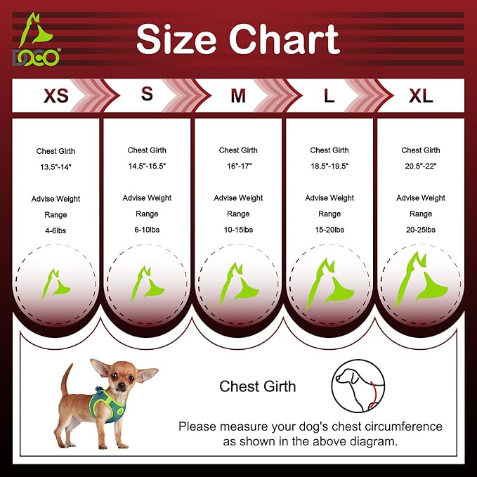 DOCO No Pull Dog Harness Medium Sized Dog| Adjustable Choke-Free Dog Vest with Breathable Air Mesh | Lightweight & Reflective for Training & Daily Walks – Turquoise Medium (Chest 16–17 in, 10–15 lbs)