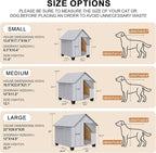 Outdoor Dog House, Elevated Foldable Dog Cave Bed with Removable Plush Mat for Medium Dogs and Cats Up to 20.8 Inches Long