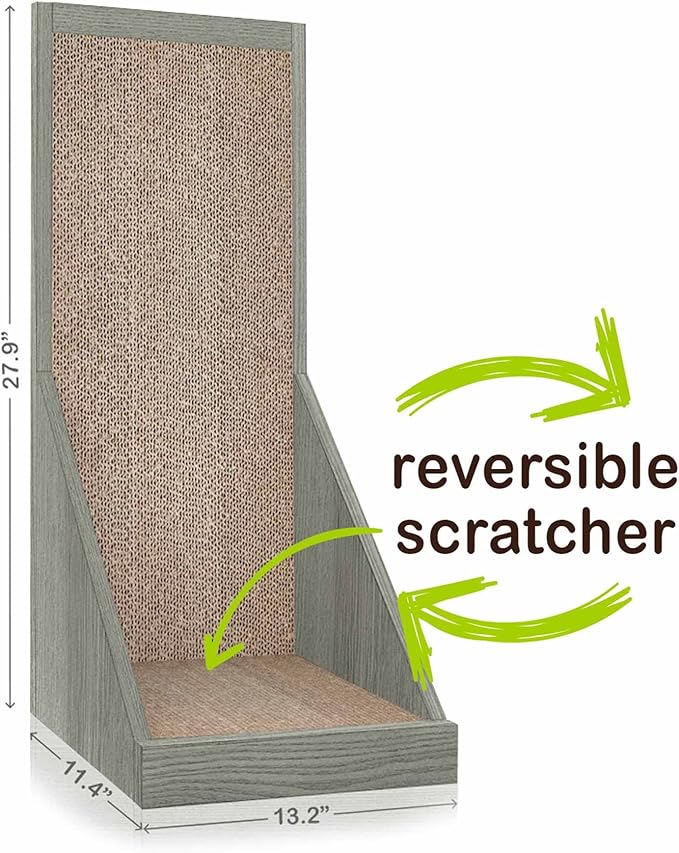 WAY BASICS Cat Scratching Post Standing Scratcher Scratch Pad (Tool-Free Assembly)