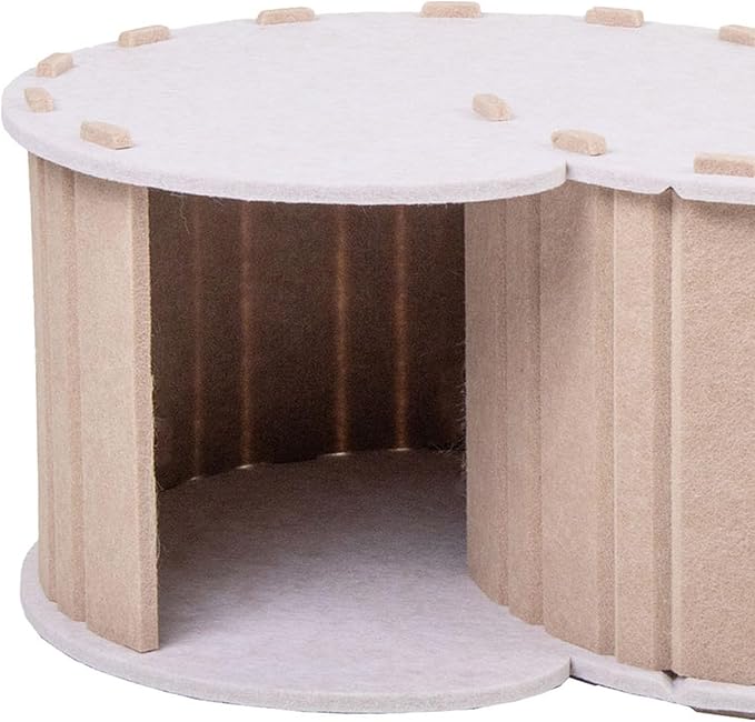 Walbest Cat Houses for Indoor Cats,Cat Cave Beds Pet Hideaway, Condos Cat Sleeping Space,Collapsible Covered Burrowing Cozy Kitten Nest,Sturdy Structure Cat Play Tower Camel
