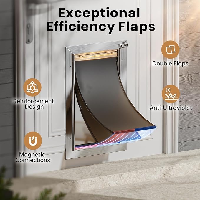Dog Door,Pet Gate, Large Pet Gate, Suitable for Pets Weighing No More Than 110 Pounds, Can Be Installed On Indoor Or Outdoor Doors Or Walls