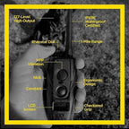 Dogtra 1900S Black Boost & Lock E-Collar Remote Dog Trainer 1-Mile Range Ergonomic IPX9K Waterproof High-Output Matte Black